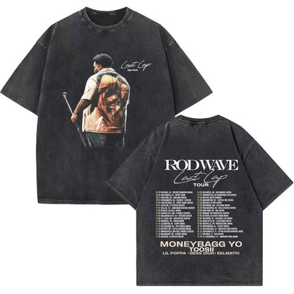 Vintage Washed Rod Wave Last Lap Tour 2024 Album Tee