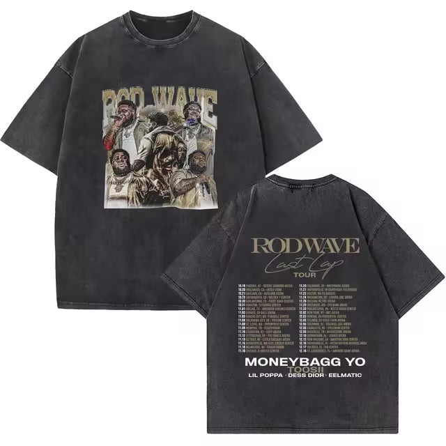 Vintage Washed Rod Wave Last Lap Tour 2024 Album Tee