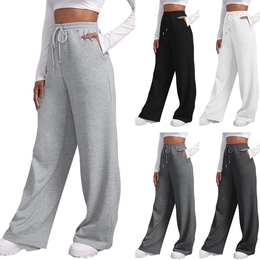 Chic Women’s Wide Leg Drawstring Lounge Pants