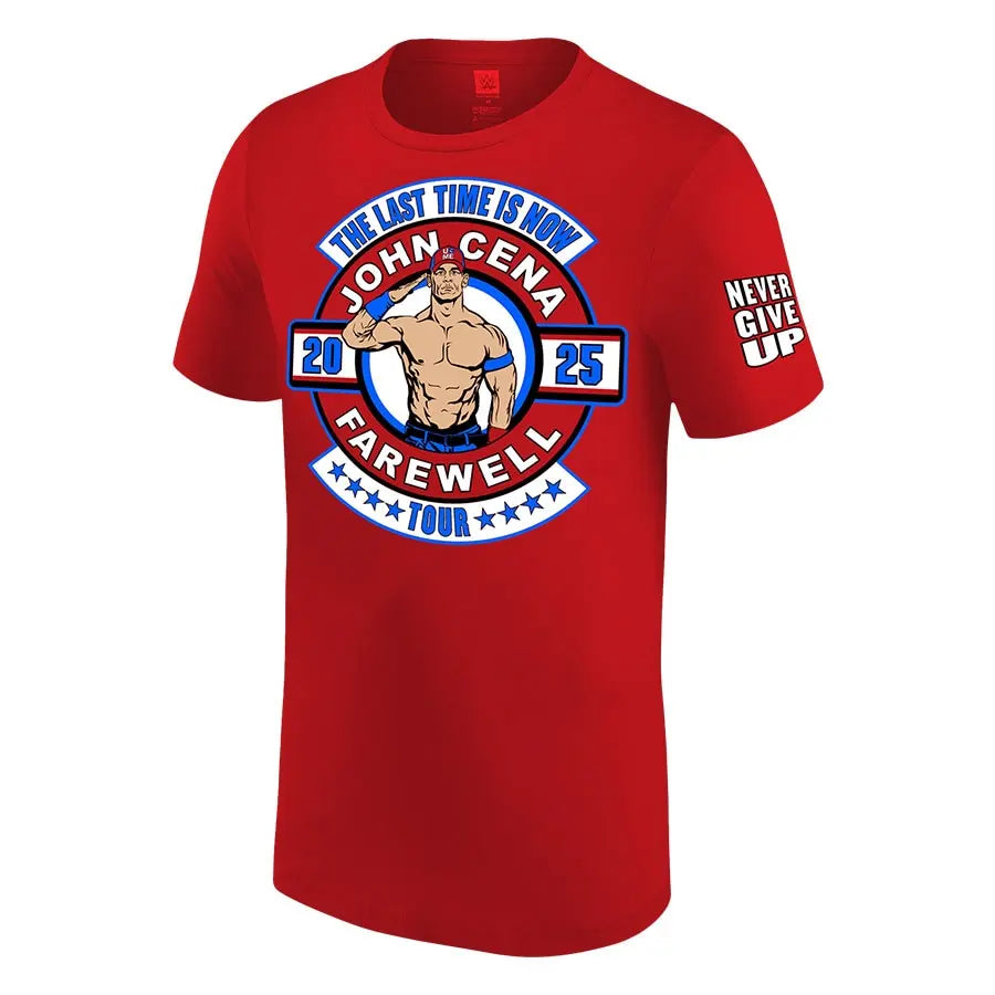 Men's John Cena 2025 Farewell Tour Red WWE T-Shirt