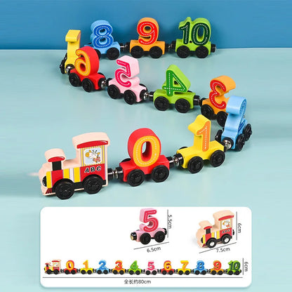 Magnetic Adventure Wooden Train Set for Early Learning