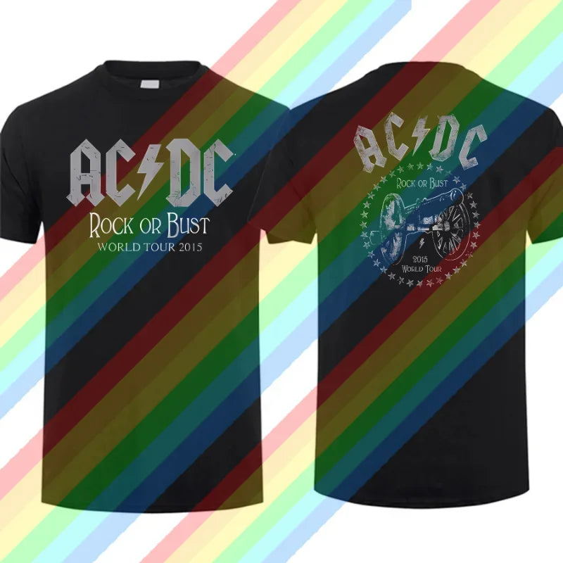 ACDC Back in Black 2024 Men's Rock Fashion Tee