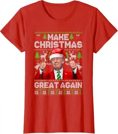 Trump's Festive Humor Ugly Christmas Tee