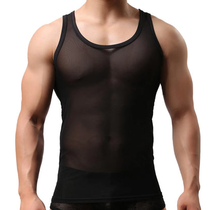 Bold Mesh Slim Fit Vest for Men