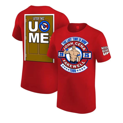 Men's John Cena 2025 Farewell Tour Red WWE T-Shirt