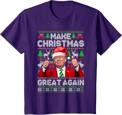 Trump's Festive Humor Ugly Christmas Tee