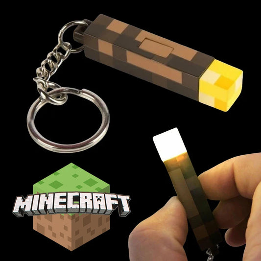 Minecraft Glow Torch Keyring