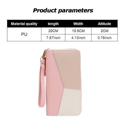 Chic PU Leather Zipper Wallet for Everyday Elegance