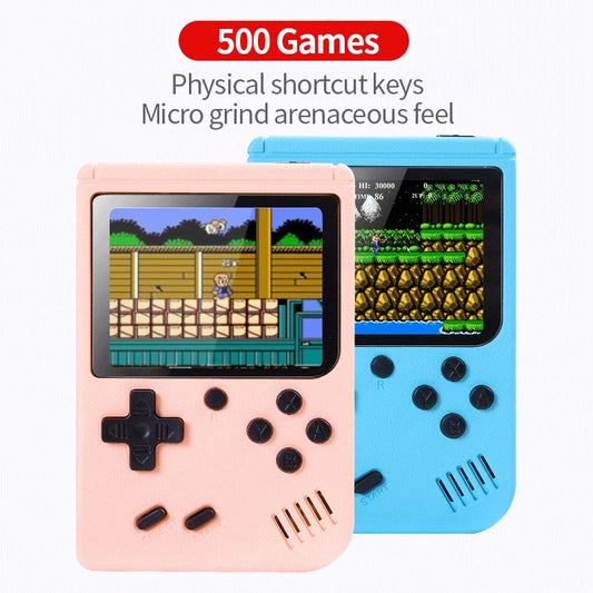 Compact Retro Mini Handheld Gaming Console with 500 Built-in Games