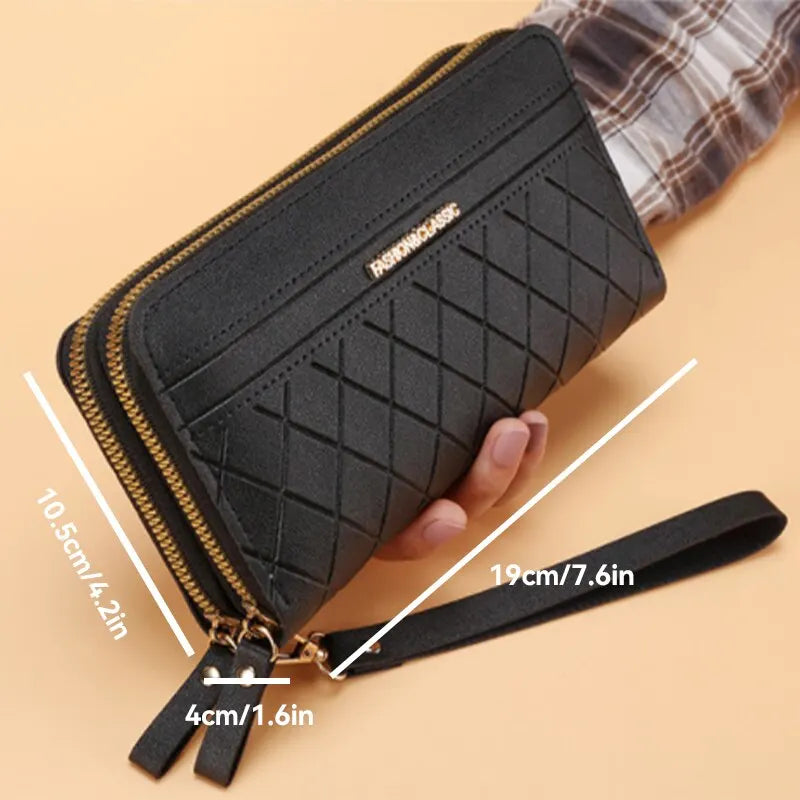 Chic Long Wallet for Women with Tassel Coin Holder and Ample Storage