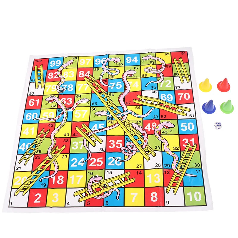 Educational Snake and Ladder Fun Board Game for Kids