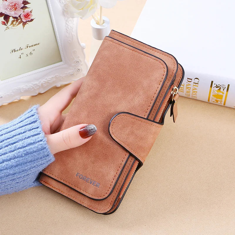 Elegant Women's Tri-Fold Wallet