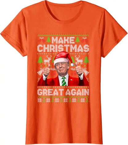 Trump's Festive Humor Ugly Christmas Tee