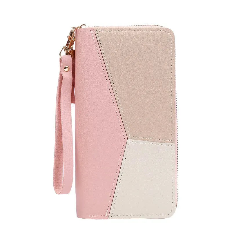 Chic PU Leather Zipper Wallet for Everyday Elegance