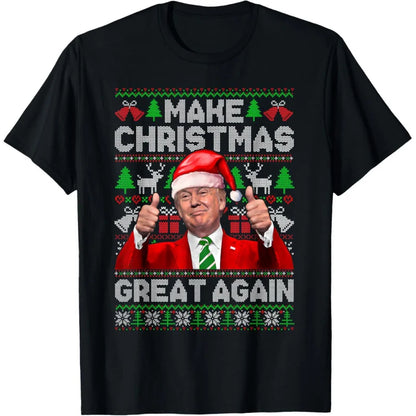 Trump's Festive Humor Ugly Christmas Tee