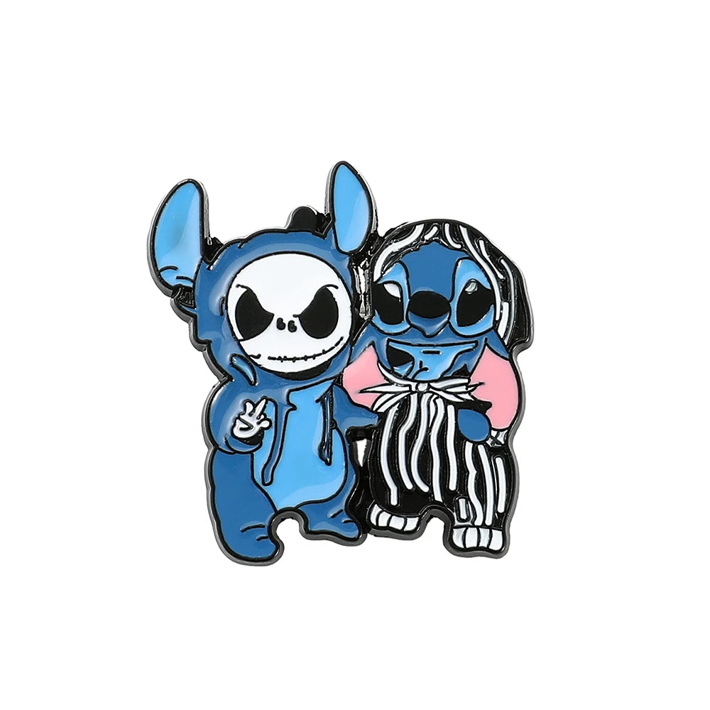 Charming Stitch Character Pins for Your Backpack