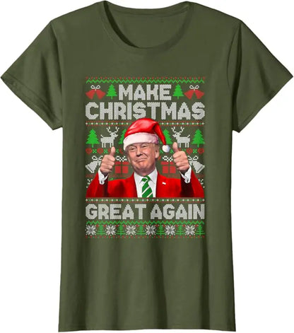 Trump's Festive Humor Ugly Christmas Tee