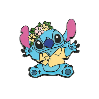 Charming Stitch Character Pins for Your Backpack