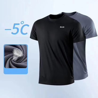 Men's Performance Quick-Dry Short Sleeve Running T-Shirt for Gym Training