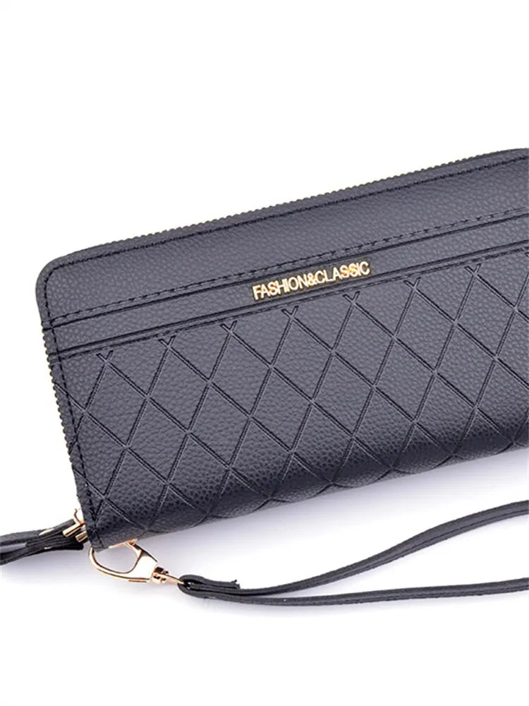 Chic Long Wallet for Women with Tassel Coin Holder and Ample Storage