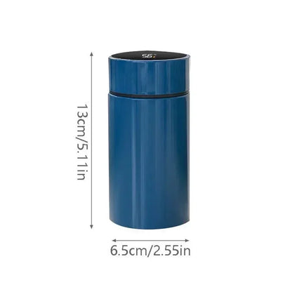 200ML Insulated Stainless Steel Thermos Bottle with Smart Temperature Indicator