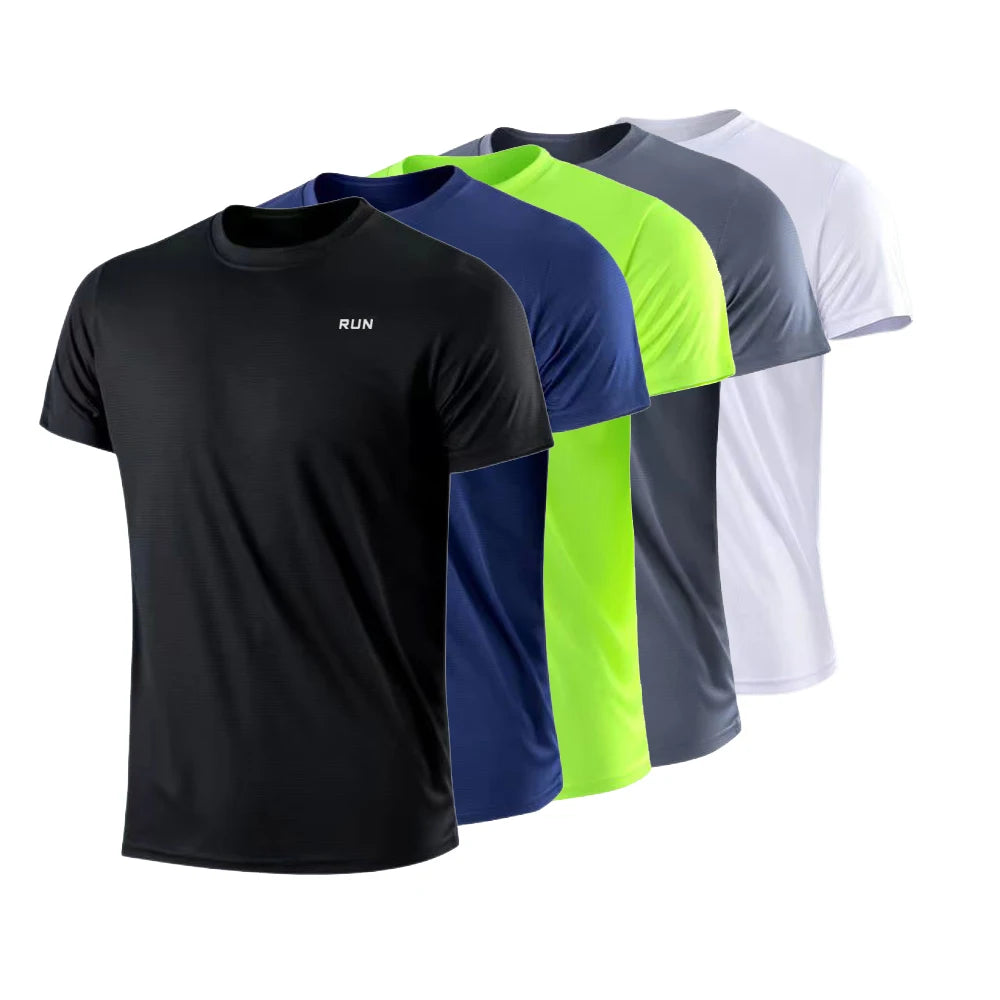 Men's Performance Quick-Dry Short Sleeve Running T-Shirt for Gym Training