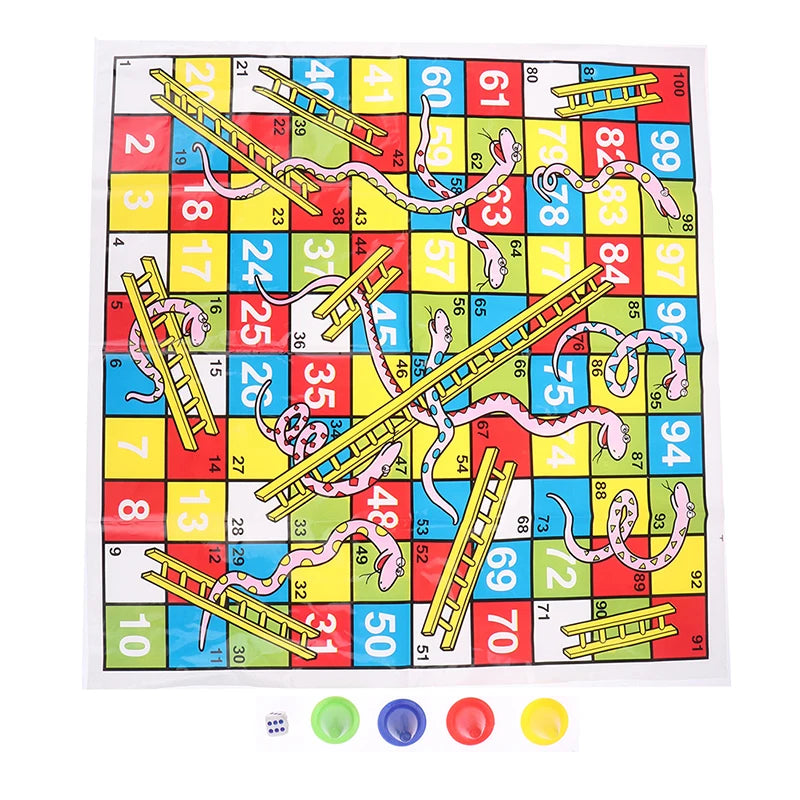 Educational Snake and Ladder Fun Board Game for Kids