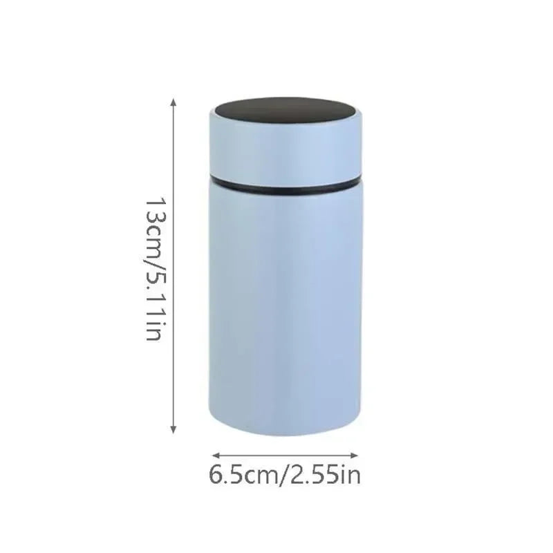 200ML Insulated Stainless Steel Thermos Bottle with Smart Temperature Indicator