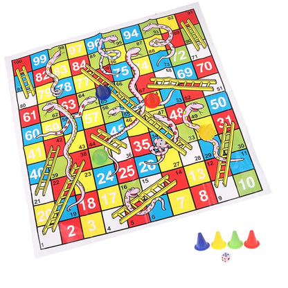 Educational Snake and Ladder Fun Board Game for Kids