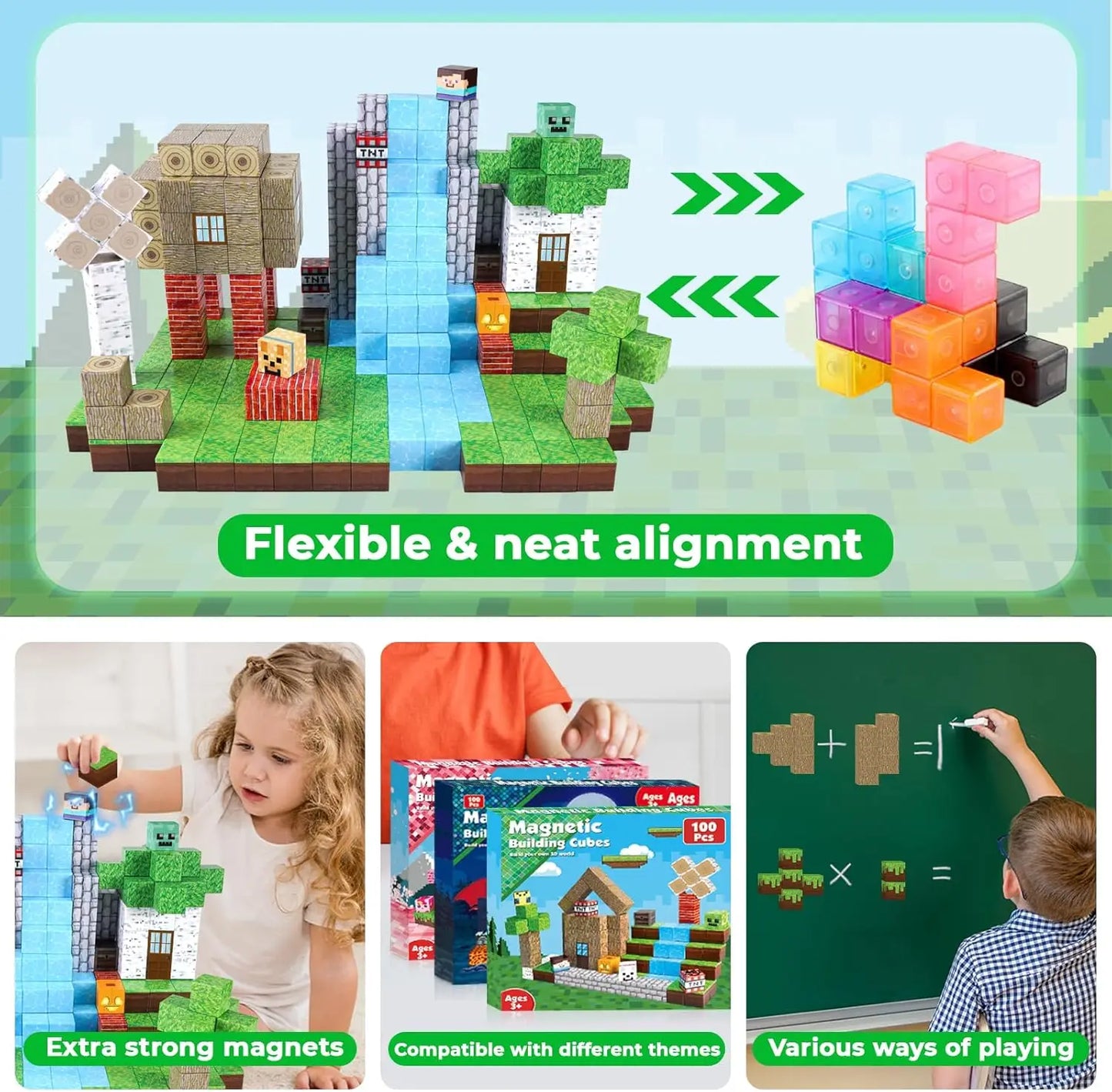 Creative 192PCS Magnetic Building Blocks Adventure Set