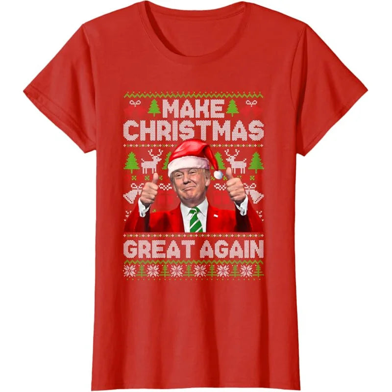 Trump's Festive Humor Ugly Christmas Tee