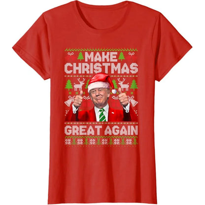 Trump's Festive Humor Ugly Christmas Tee