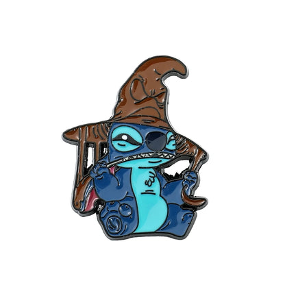 Charming Stitch Character Pins for Your Backpack