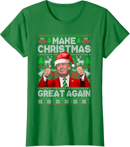 Trump's Festive Humor Ugly Christmas Tee