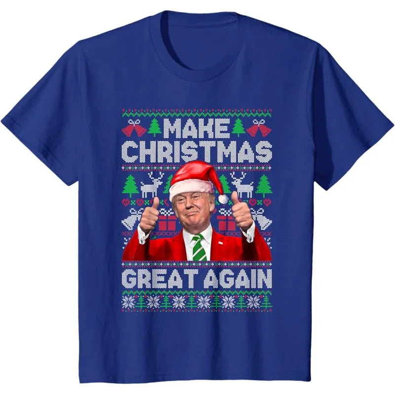 Trump's Festive Humor Ugly Christmas Tee