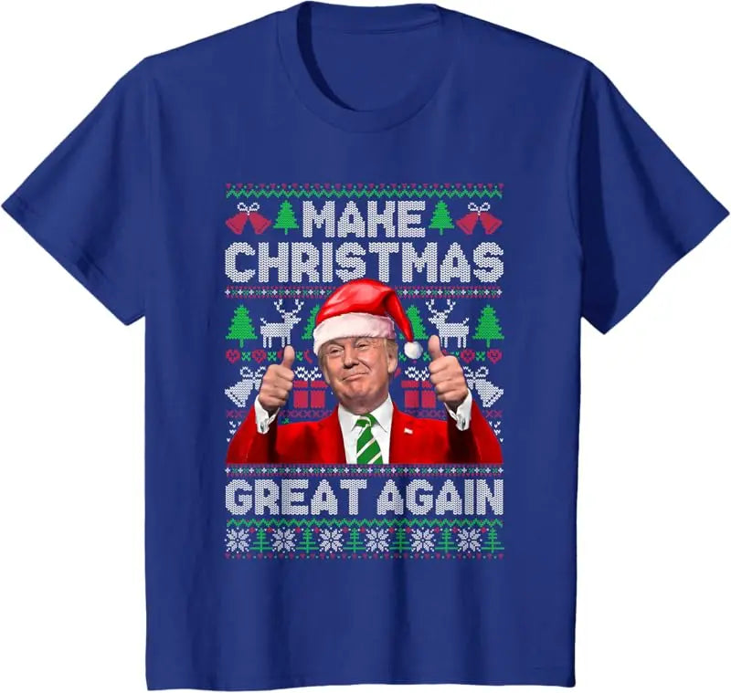 Trump's Festive Humor Ugly Christmas Tee