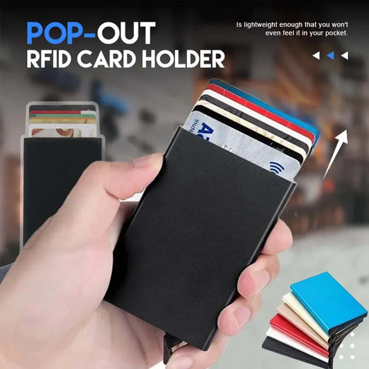 Ultra-Slim RFID Blocking Metal Wallet Card Holder