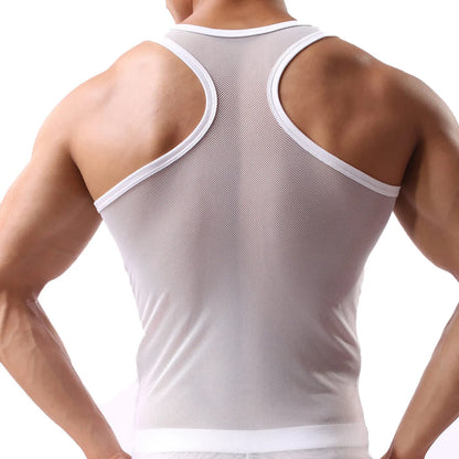 Bold Mesh Slim Fit Vest for Men