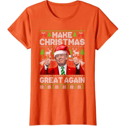 Trump's Festive Humor Ugly Christmas Tee