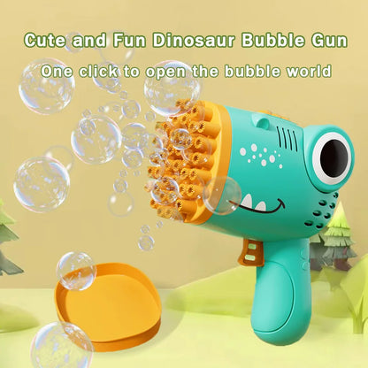 Dinosaur-themed 40 Hole Handheld Bubble Blaster