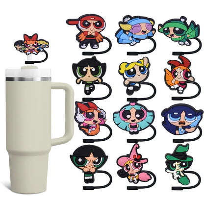 Powerpuff Girls Fun Straw Topper Cover for Hydration