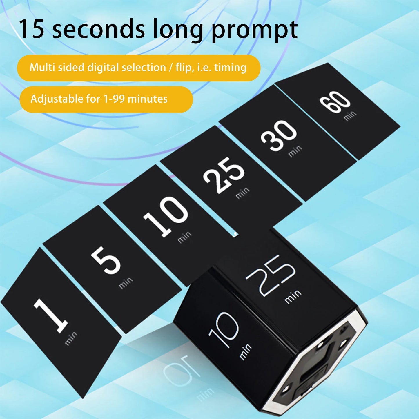 Innovative Hexagonal Countdown Timer with Gravity Flip Design