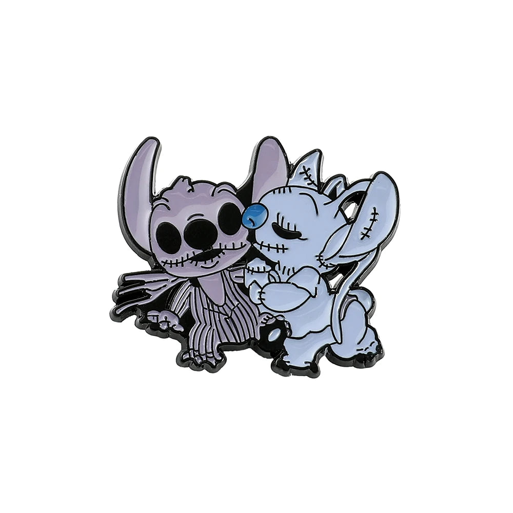 Charming Stitch Character Pins for Your Backpack