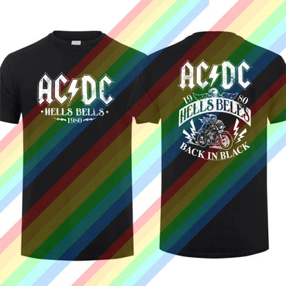 ACDC Back in Black 2024 Men's Rock Fashion Tee