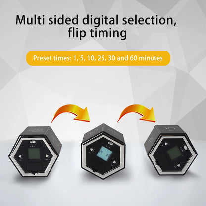 Innovative Hexagonal Countdown Timer with Gravity Flip Design