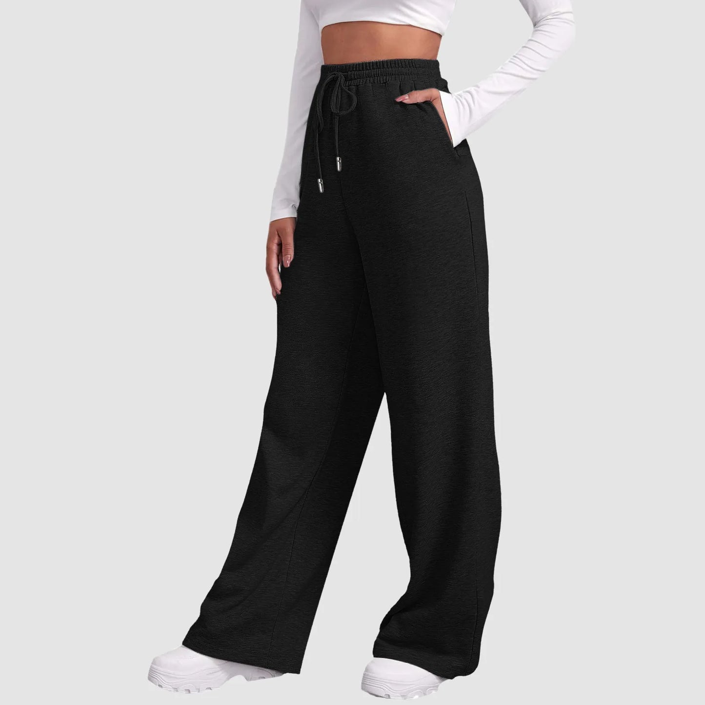 Chic Women’s Wide Leg Drawstring Lounge Pants