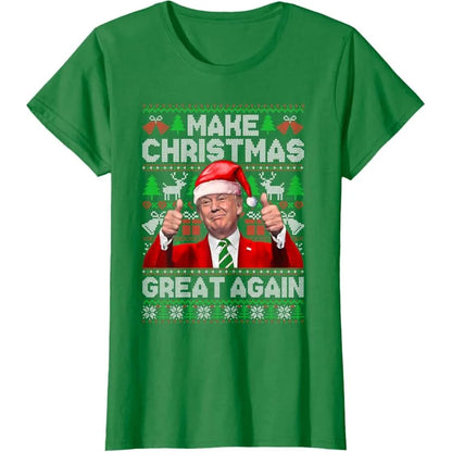 Trump's Festive Humor Ugly Christmas Tee