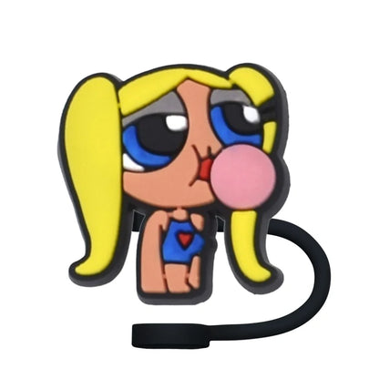 Powerpuff Girls Fun Straw Topper Cover for Hydration