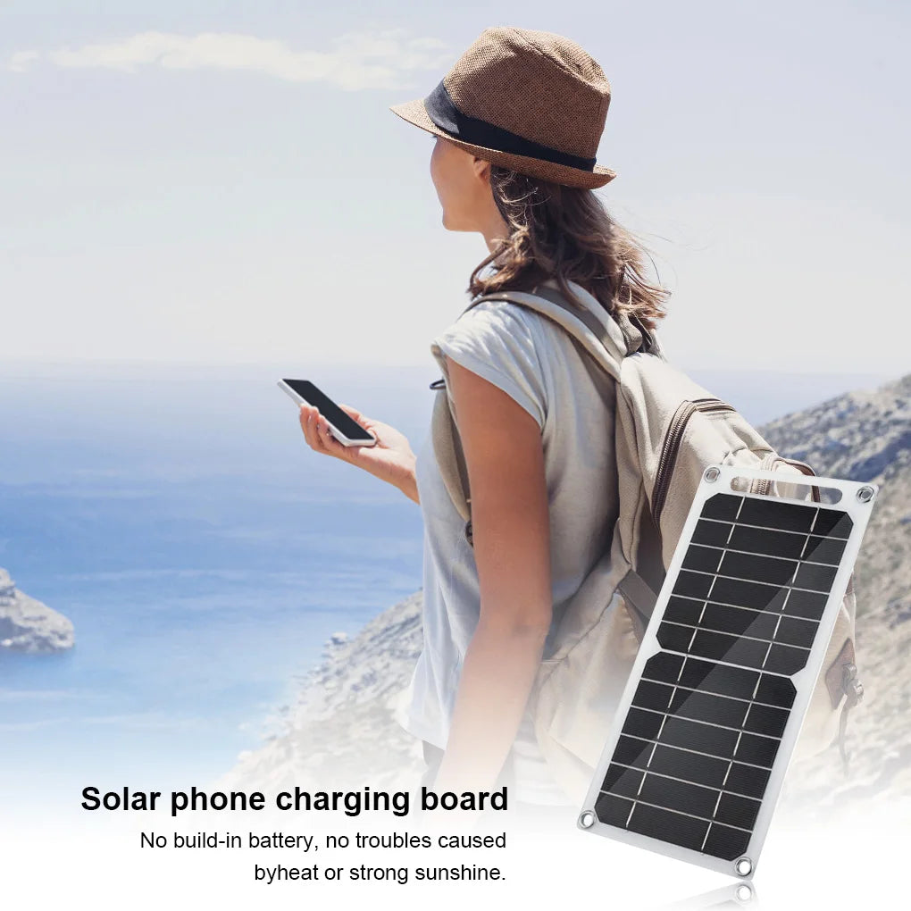 Portable 6W Waterproof Solar Charger for Hiking and Camping