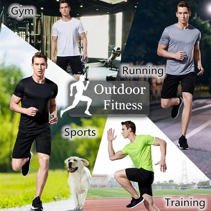 Men's Performance Quick-Dry Short Sleeve Running T-Shirt for Gym Training